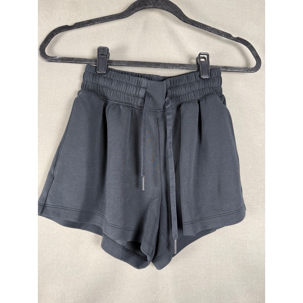 Gilly Hicks Cooldown Shorts Women XS Black Elastic Drawstring Athletic Pocket